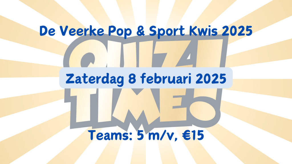 De Veerke Pop en Sport Kwis 2025